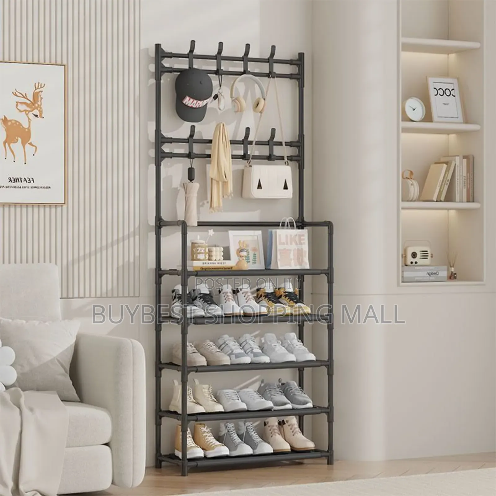 Multi-Functional Shoe, Bag and Hat Rack
