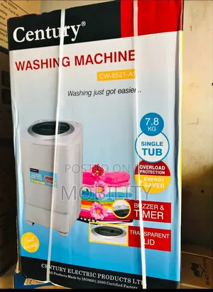 Century 7.8kg Single Washer With Over Load Protection and Energy Saver