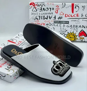 Dolce and Gabbana White Leather Shoe