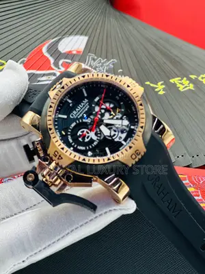 Graham Quality Luxury Men Automatic Engine Wristwatch