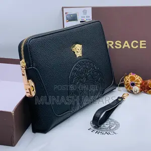Original Leather Men Purse ,Versace Design