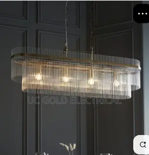 Nordic Luxury Glass Rectangle Ceiling Chandeliers Big Home Decoration