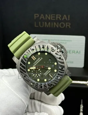 Original Panerai Luminor Green Rubber Strap Watch