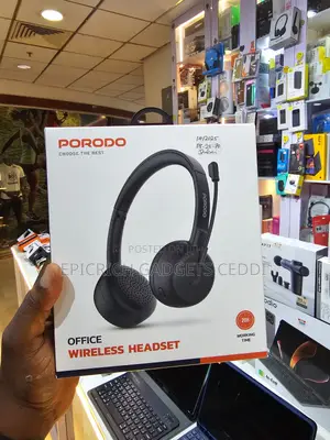 Porodo Office Laptop Wireless Headphone With External Mic