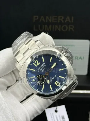 Original Panerai Luminor Silver Stainless Steel Watch