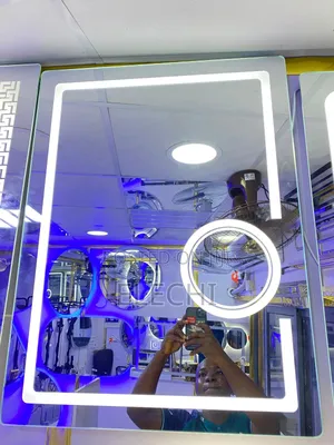 Black Frame Led Mirror Square