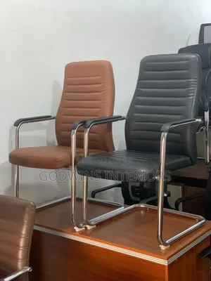 Office Visitors Chairs Brown and Black