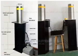 Hydraulic Stainless Steel Bollards Automatic Road Rising Bollard