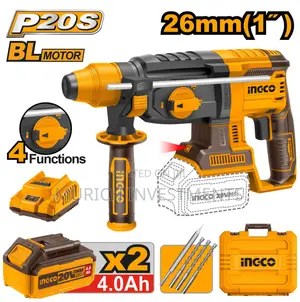 Ingco 26mm Cordless Rotary Hammer (Crhli202287) 4 Function
