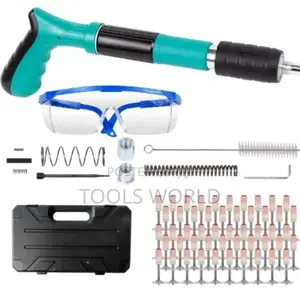 Concrete Nail Gun Kit With 100pcs Nails – Adjustable Powerful