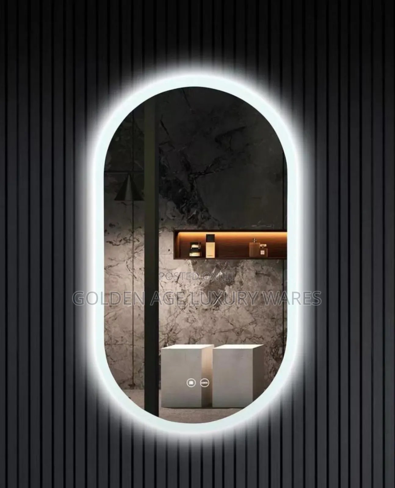 50x80cm Oval Shaped Led Mirror