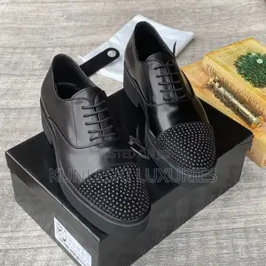 Original Zanotti Black Lace Up Shoes for Men