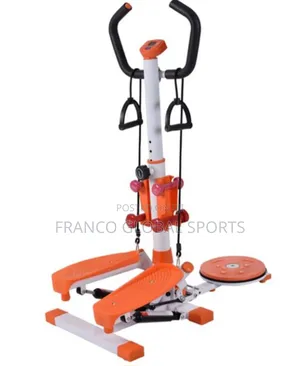 Stepper With Dumbbell and Twister