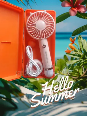 High Powerful Handheld Rechargeable Mini Fan With Led Light