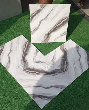 Black Stripe Tiles (Marble-Look Porcelain)