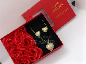 Heart Set Of Gold Jewelry For Ladies