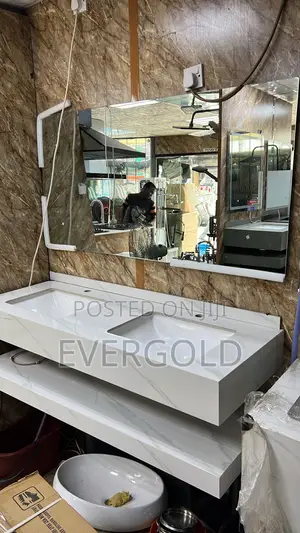 Double Cabinet Basin With Led Mirror Available
