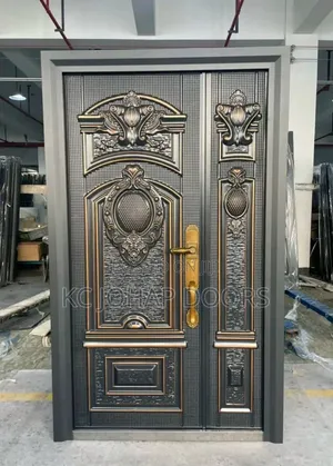 Cast Door for Entrance With Golden Royal Handle