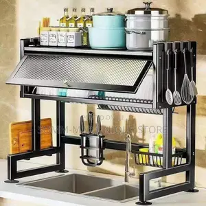 Adjustable Dish Drying Rack Over the Sink Kitchen Counter 65cm