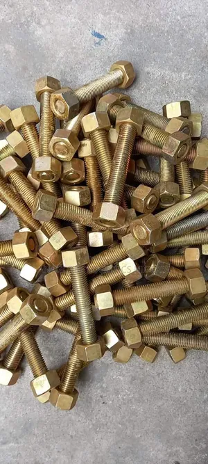 1" X180mm Stud Bolt and Nuts Grade B7/2h, Cadmium Plated