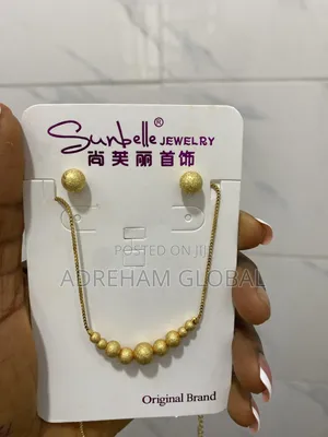 Quality Non Tarnish Sunbelle Fashion Ball Chain and Earring Set