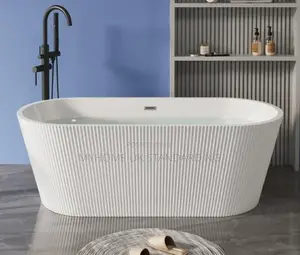 59" Oval Acrylic Freestanding Bathtub