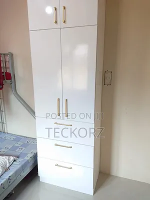 White Glossy Wardrobe Cabinet