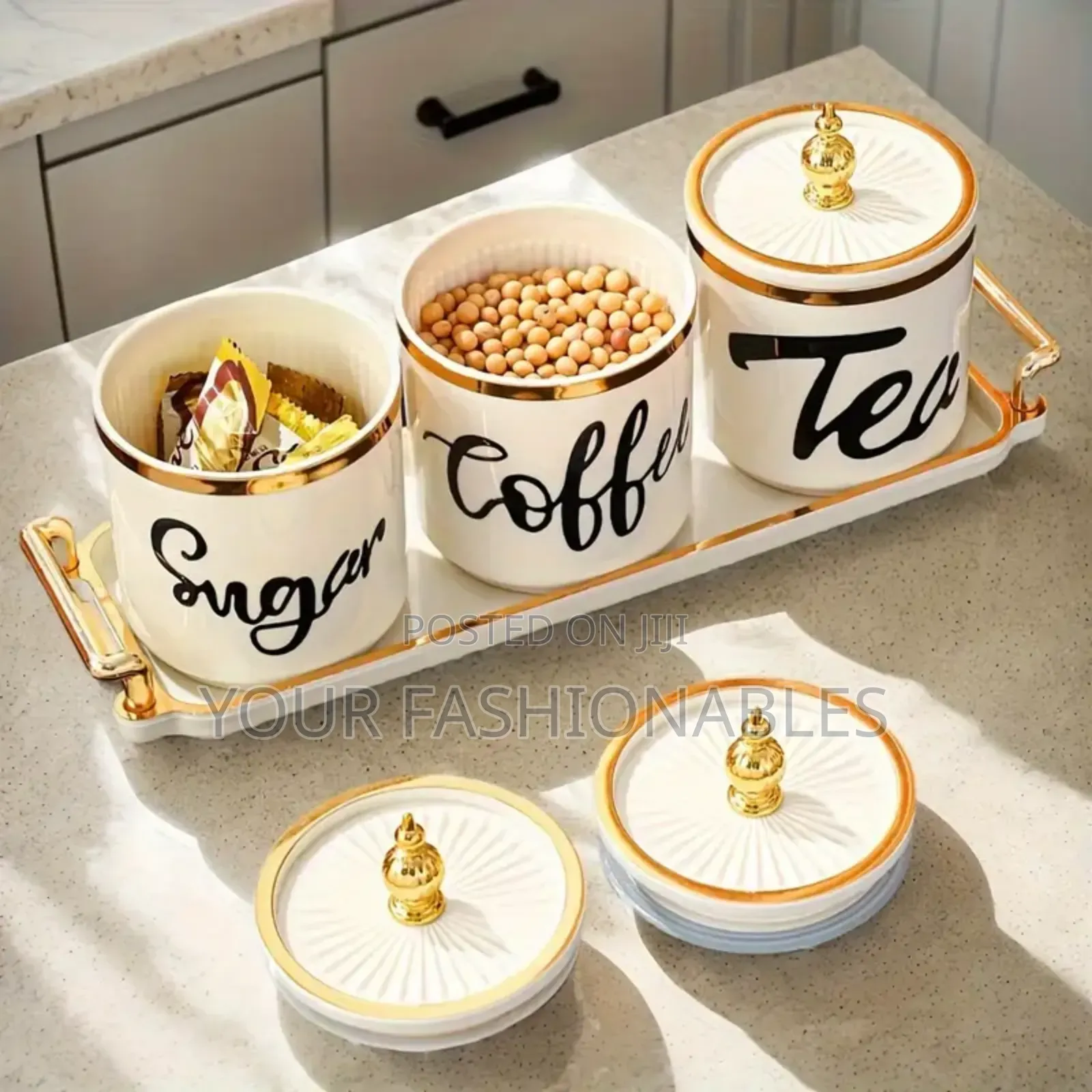 Tea Coffee Sugar Multipurpose Storage Jar Set
