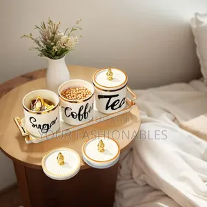 Tea Coffee Sugar Multipurpose Storage Jar Set