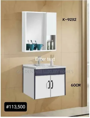 K 9232 White and Black 60cm Cabinet