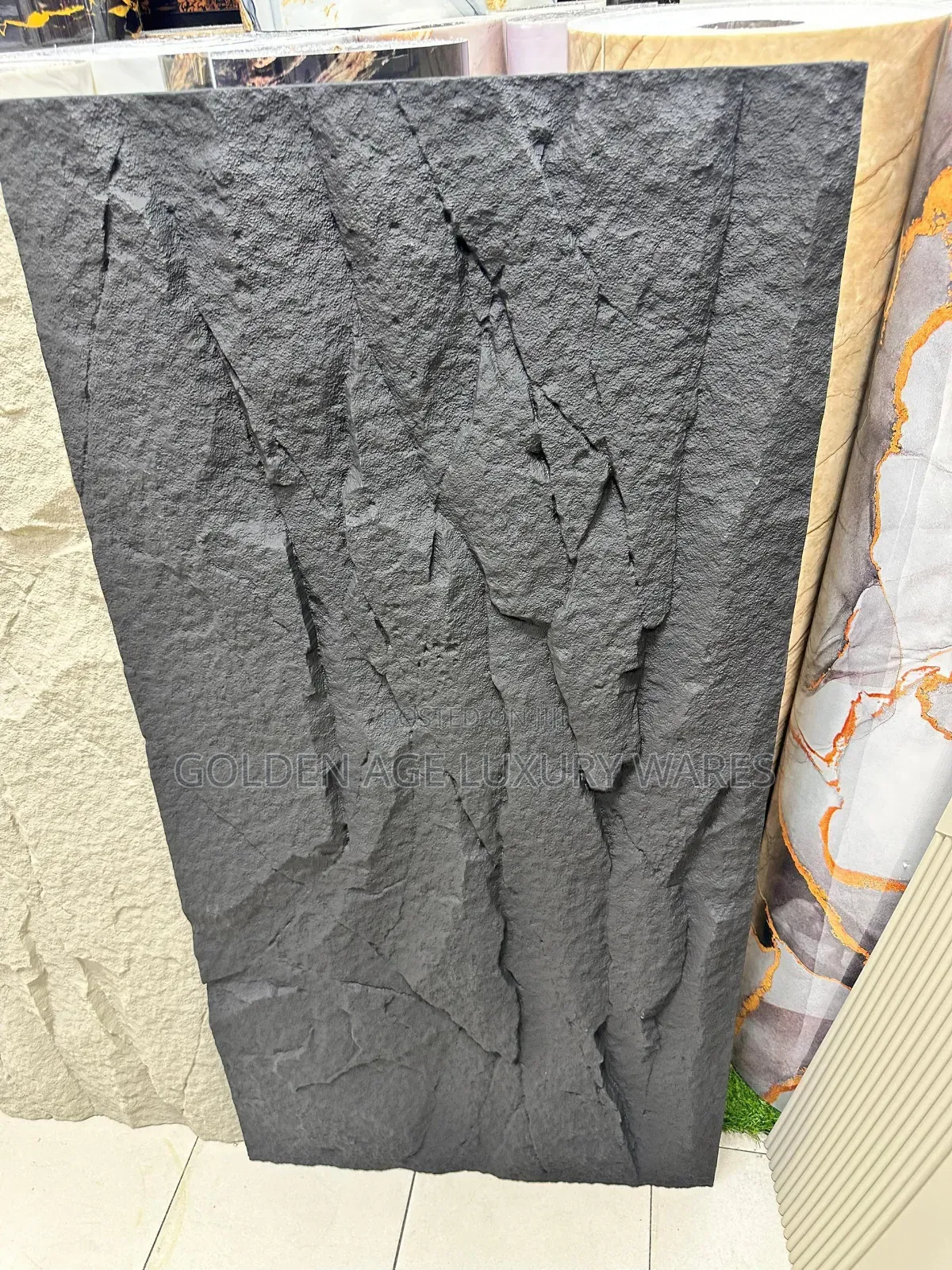 Gray Color Pu Stone 3d Wall Panel