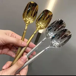Golden and Silver Stainless Dinner Set Spoon