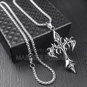 Cross Pendant Rope Chain Punk Y2k Style