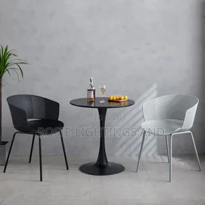 Moulded Plastic Chair With Strong Metal Support