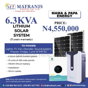 6.3kva Solar Inverter(Lithium Battery) System Installation With Panels