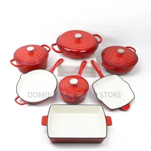 11pieces Modern Cast Iron Enamel Pot