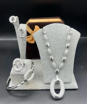 Wedding Silver Jewelry Accessories Set