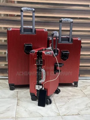 Set Of 3 Aluminum Frame Luggage With Usb Port