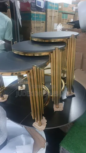 Golden 3in1 Side Stools Table