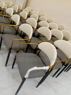 Gold Arm Chair With Round Marble Top Table
