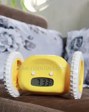Digital Alarm Clock With Wheels - For Heavy Sleepers