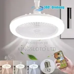 Socket Ceiling Fan With Led Light and Remote Control