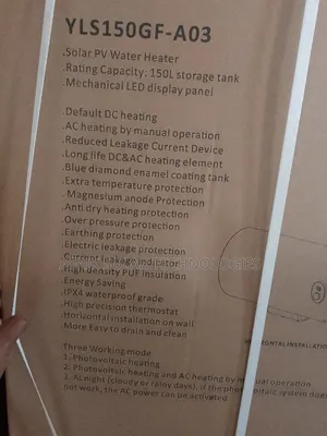 Yohako 150litre Ac/Dc Solar Water Heater