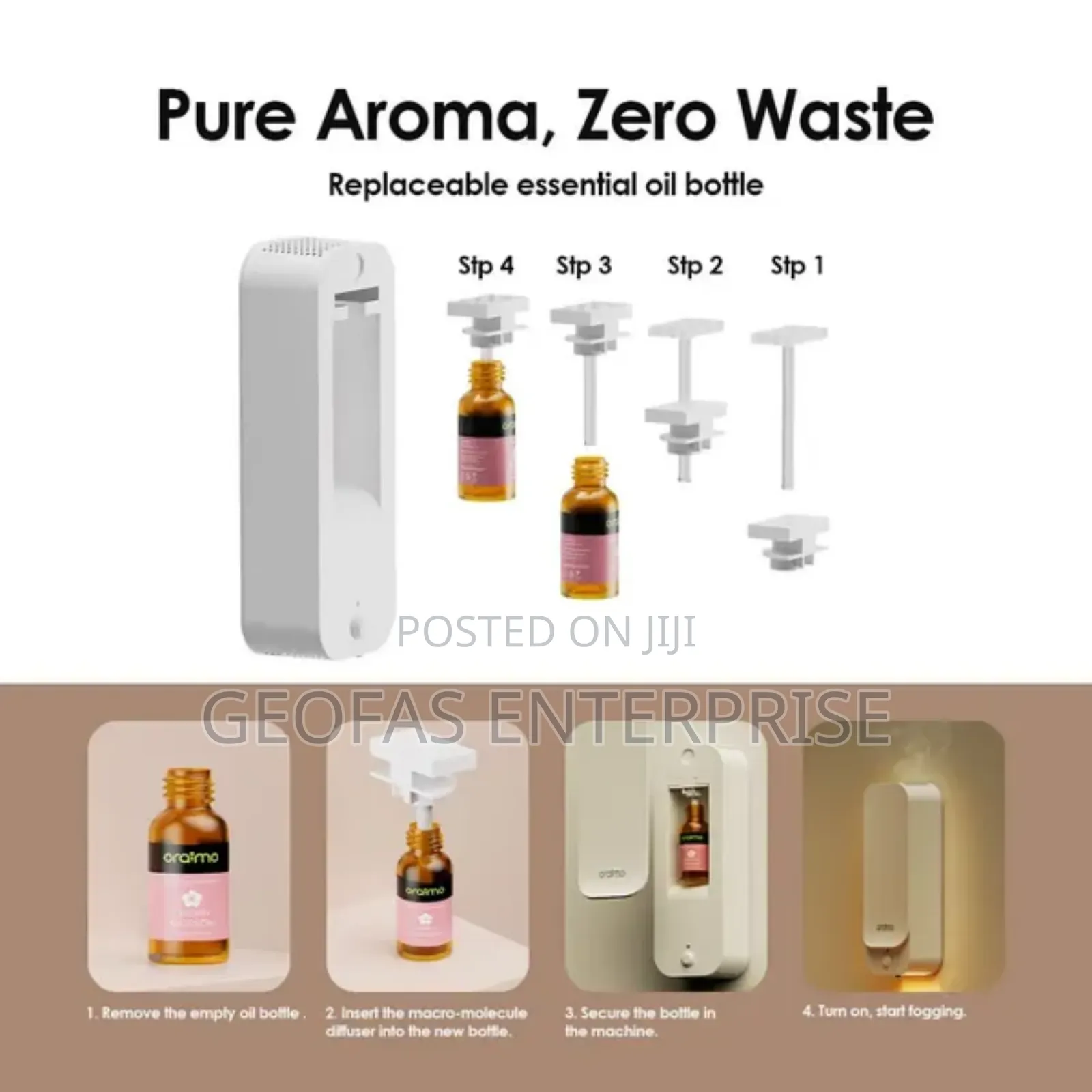 Oraimo Aromaglow Waterless Wall-Mounted Aromatherapy Diffuser