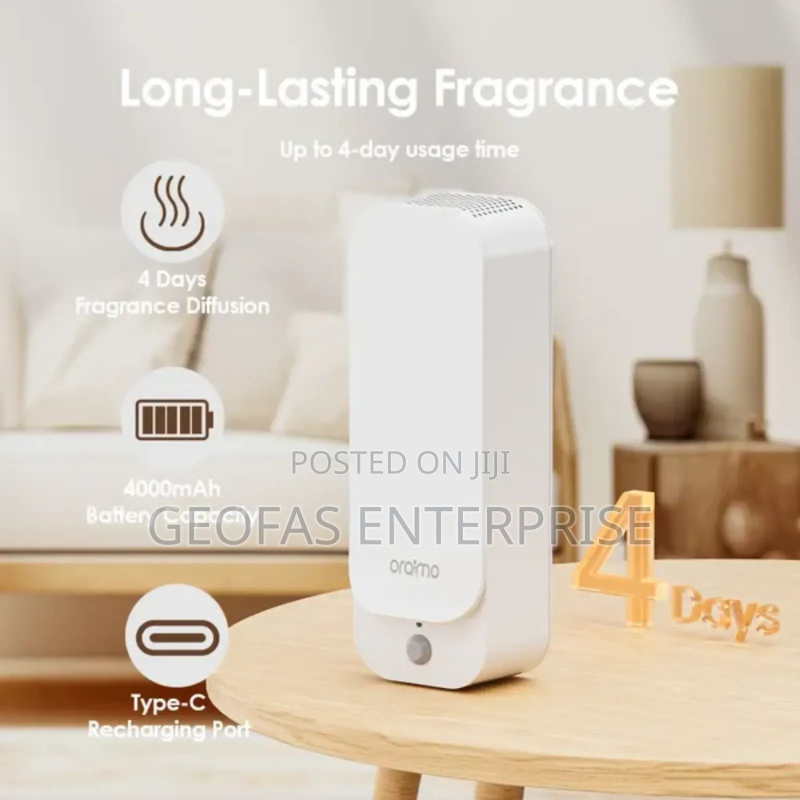 Oraimo Aromaglow Waterless Wall-Mounted Aromatherapy Diffuser