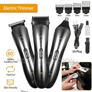 3 in 1 Clipper Trimmer Smoother Nose Hair Trimmer Kaiwei