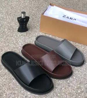 Original Zara Leather Slippers in 3 Color Ways