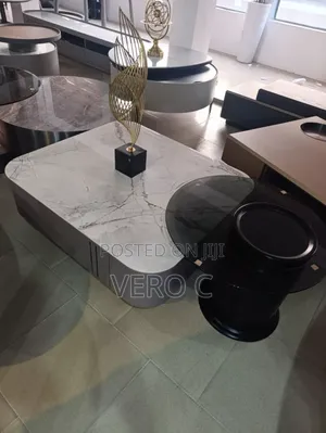 Quality 2 in 1 Marble Centre Table and Stool
