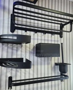 Matte Black Bathroom Accessories Set