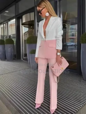 Women Light Pink Official Suit 2pc Set